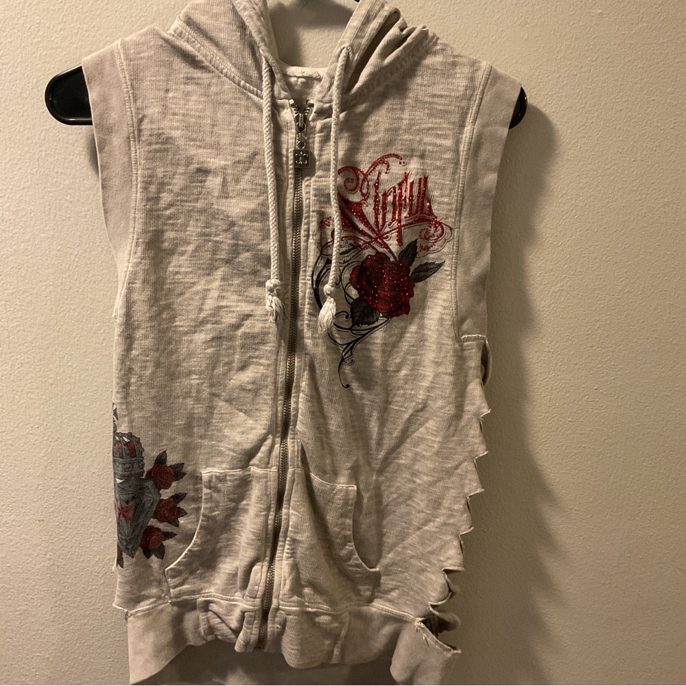 Women’s Sinful brand sleeveless hoodie
